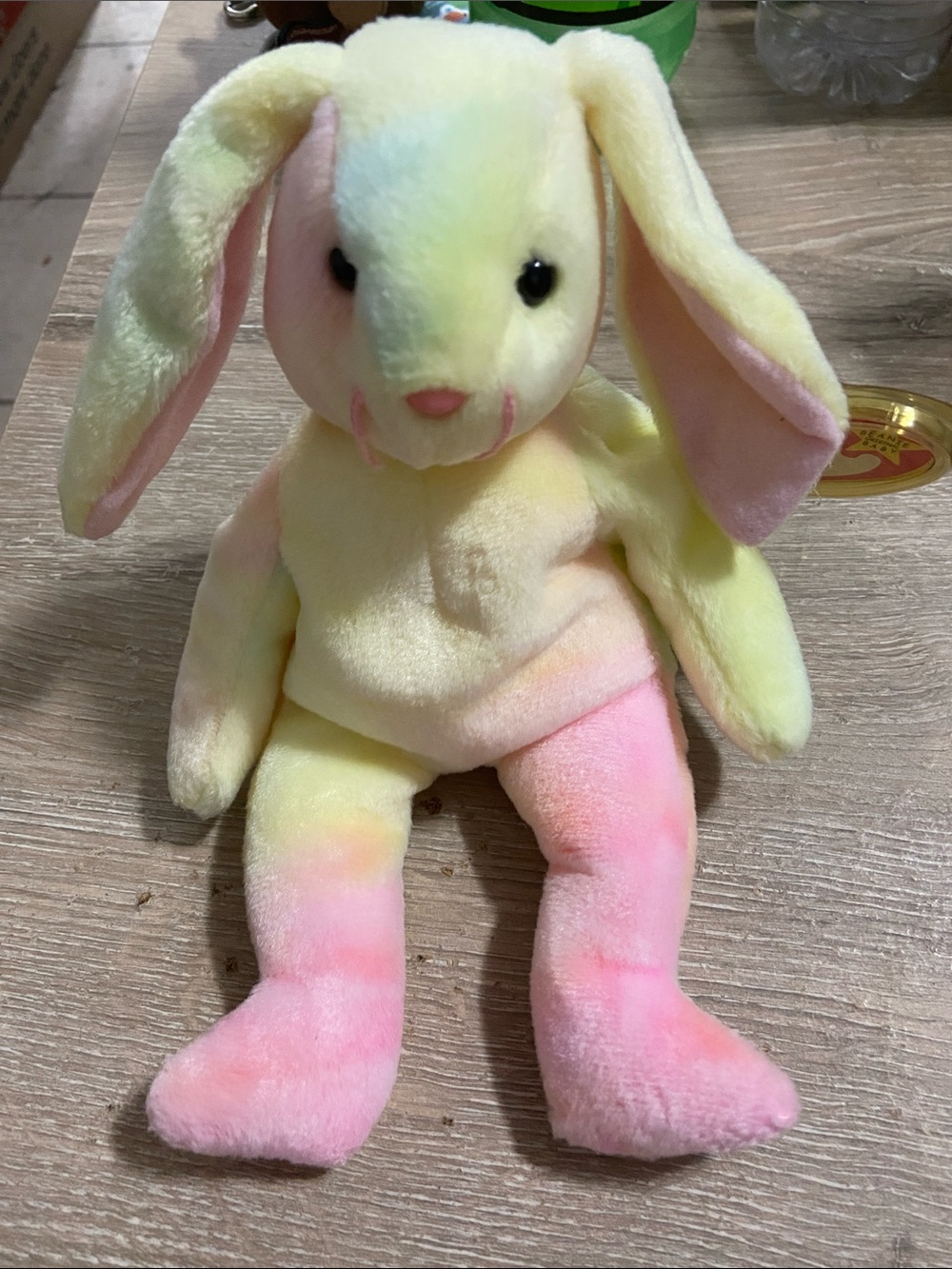 Ty Beanie Babies Hippie Ty Die Rainbow Bunny 1998 Retired New Mint Tags